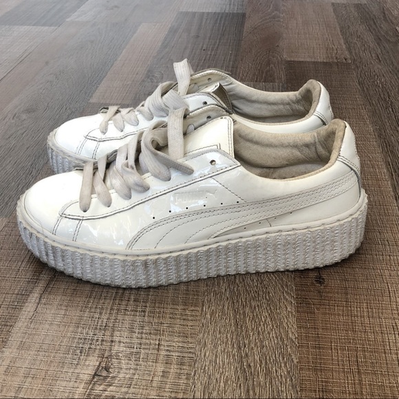 puma creepers white